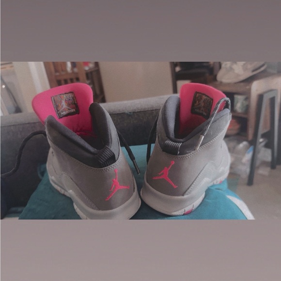 NIKE AIR JORDAN 10 X RETRO *SMOKE GREY-PINK* [487211-006] - Picture 8 of 8